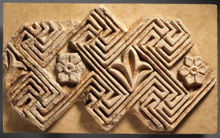 Wall decoration with geometric and floral decoration. <br/>ca. 6th century A.D.