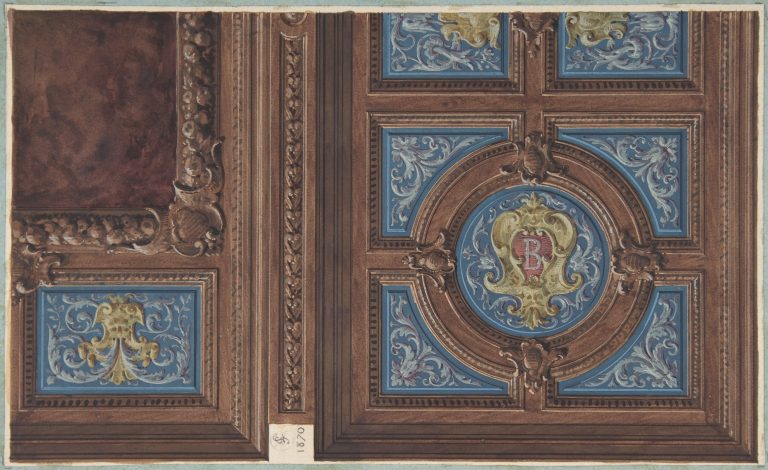 Design for Dining Room Ceiling, HГґtel de Behague