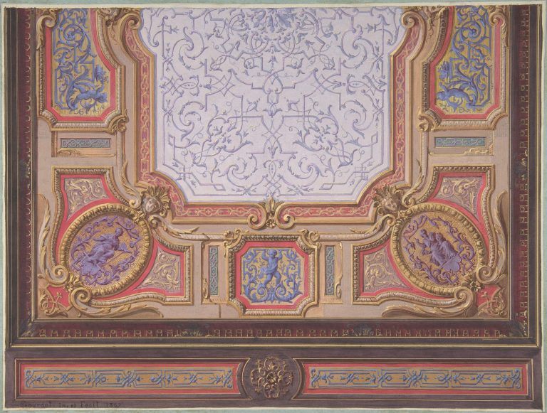 Design for Ceiling of Grand Salon, HГґtel Hope