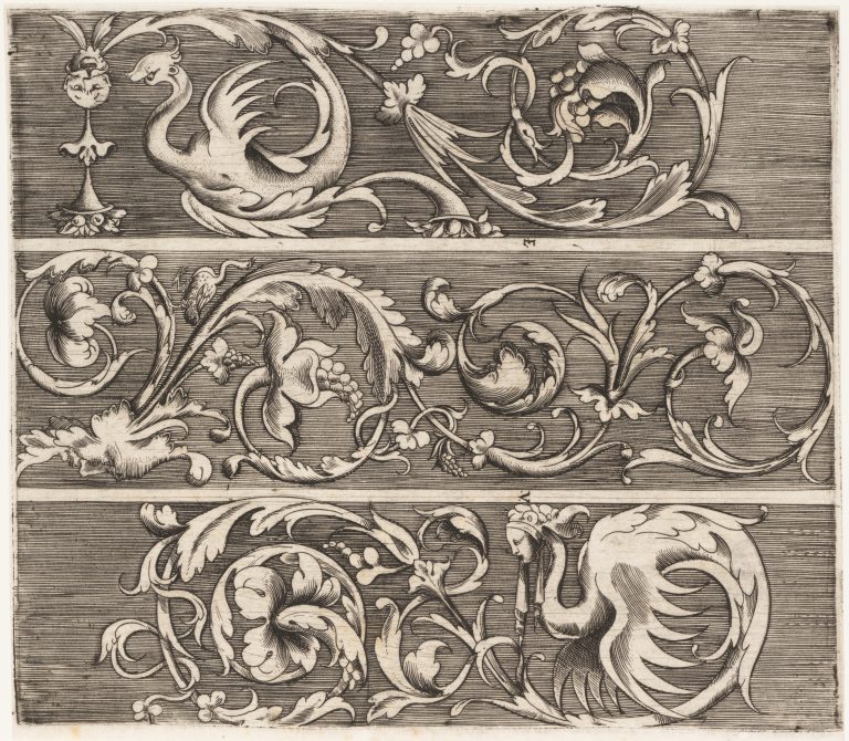 Three Friezes with Ornamental Foliage