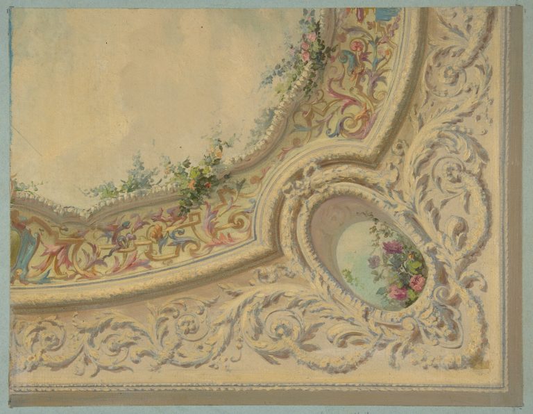 Design for the decoration of a ceiling in the house of Baron Malet, Jouy-en-Josas (Seine et Gise)