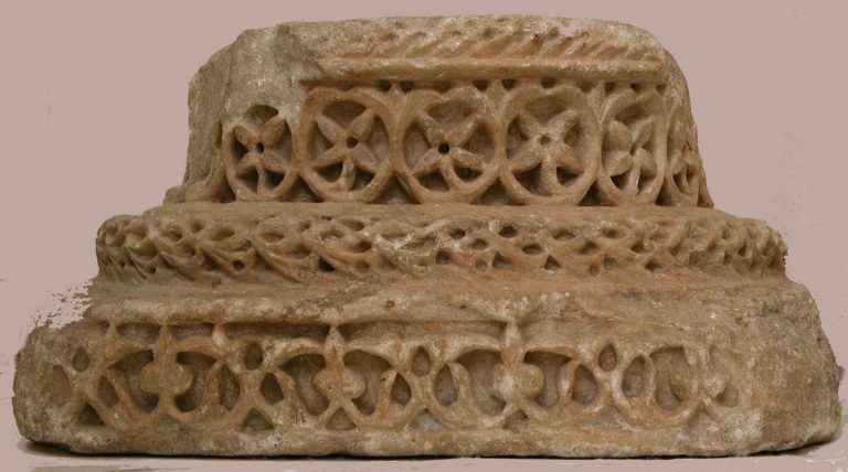 Column Base with Scroll Motifs