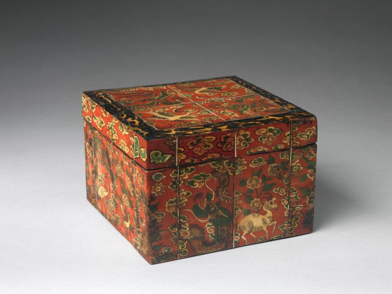 Box decorated with auspicious symbols