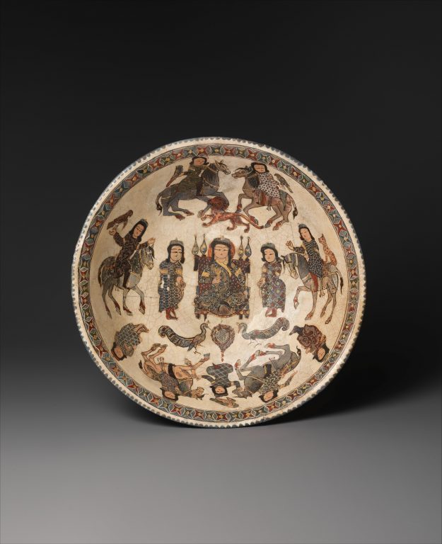 Bowl with Enthroned Figure and Horsemen