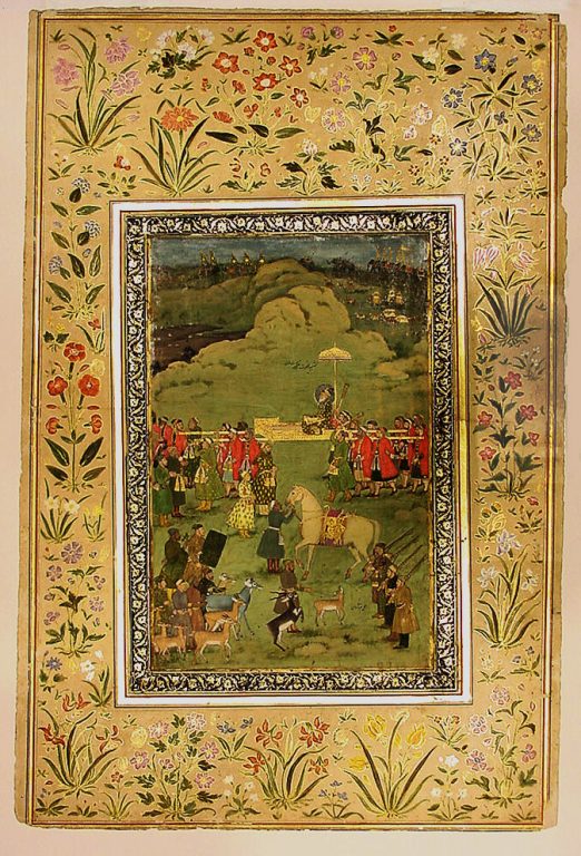 The Emperor Aurangzeb Carried on a Palanquin