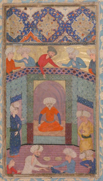 "A Ruler in his Palace", Folio from a Kulliyat (Complete Works) of Sa'di