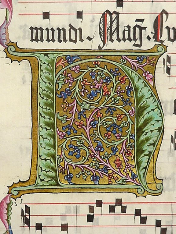 Manuscript Leaf with Initial H, from an Antiphonary