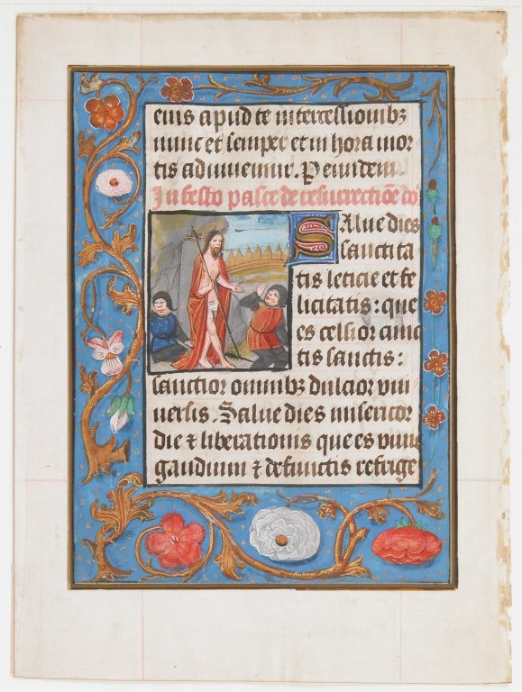 Manuscript Leaf with the Resurrection, from a Book of Hours