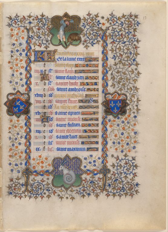 The Belles Heures of Jean de France, duc de Berry