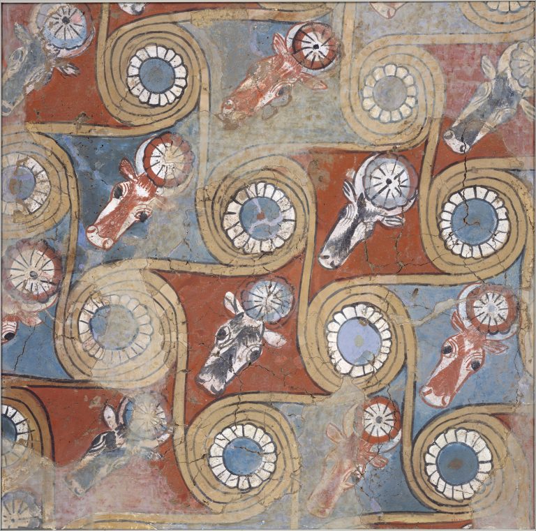 Ceiling painting from the palace of Amenhotep III. <br/>ca. 1390-1353 B.C.