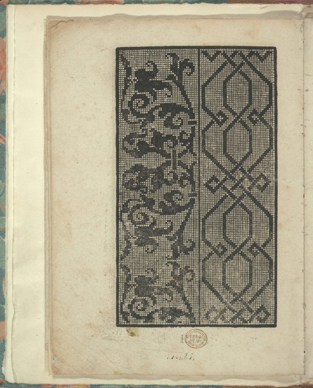 Opera Nova Universali intitulata Corona di racammi, page 9 (verso)