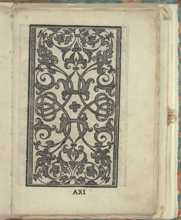 Opera Nova Universali intitulata Corona di racammi, page 11 (recto)
