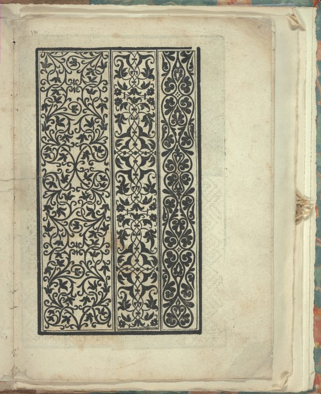 Opera Nova Universali intitulata Corona di racammi, page 35 (recto)