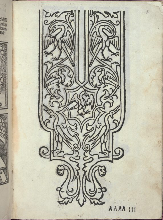 Libro quarto. De rechami per elquale se impara in diuersi modi lordine e il modo de recamare...Opera noua, page 3 (recto). ca. 1532