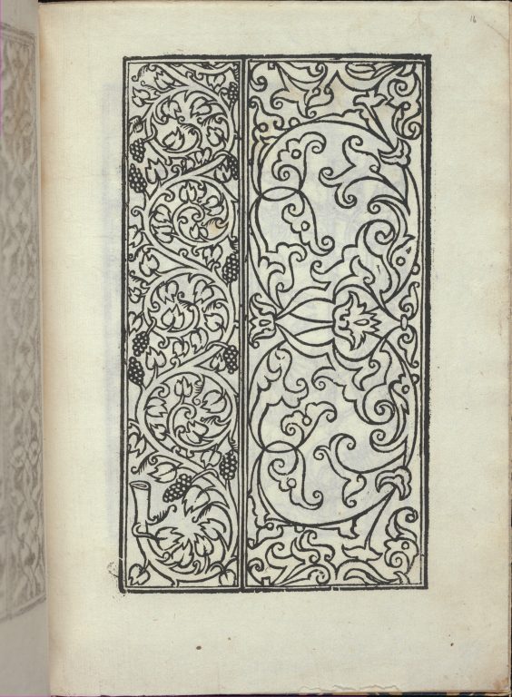 Libro quarto. De rechami per elquale se impara in diuersi modi lordine e il modo de recamare...Opera noua, page 16 (recto)