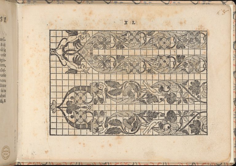 La vera perfettione del disegno di varie sorti di recami, page 3 (recto)
