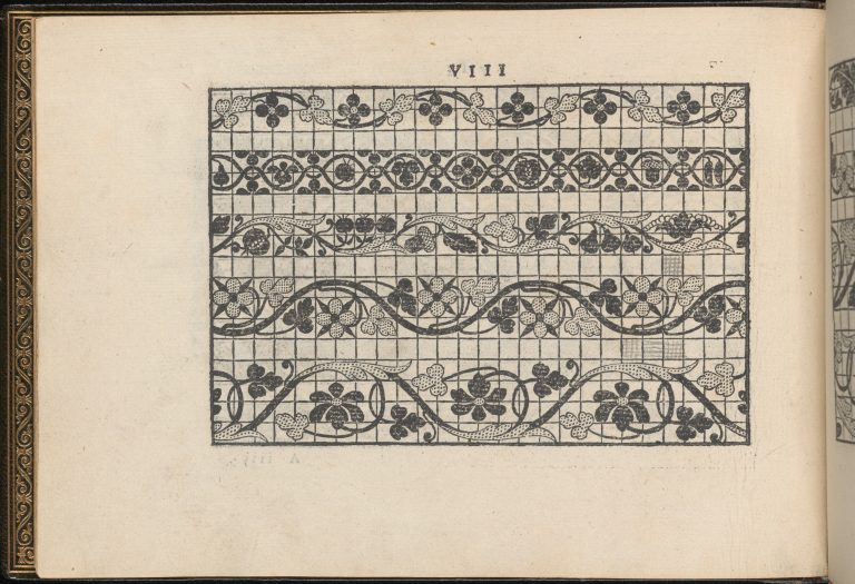 La Vera Perfettione del Disegno di varie sorti di recami, page 4 (verso)