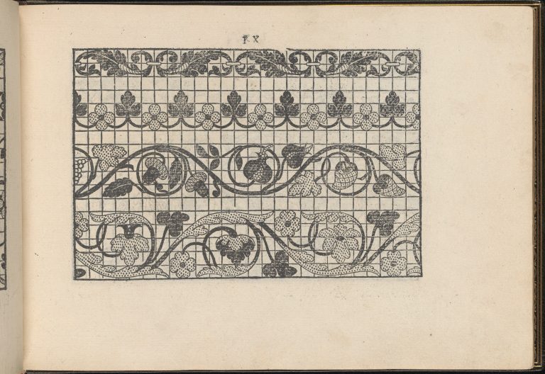 La Vera Perfettione del Disegno di varie sorti di recami, page 5 (recto)