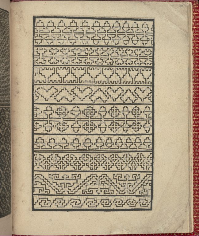 Ce est ung tractat de la noble art de leguille ascavoir ouvraiges de spaigne... page 20 (recto)