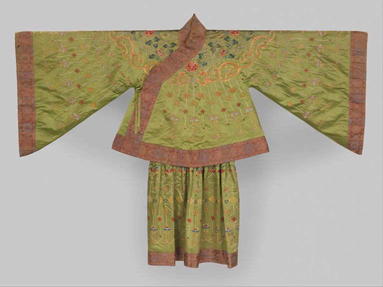 Theatrical skirt with designs from Buddhist jewelry